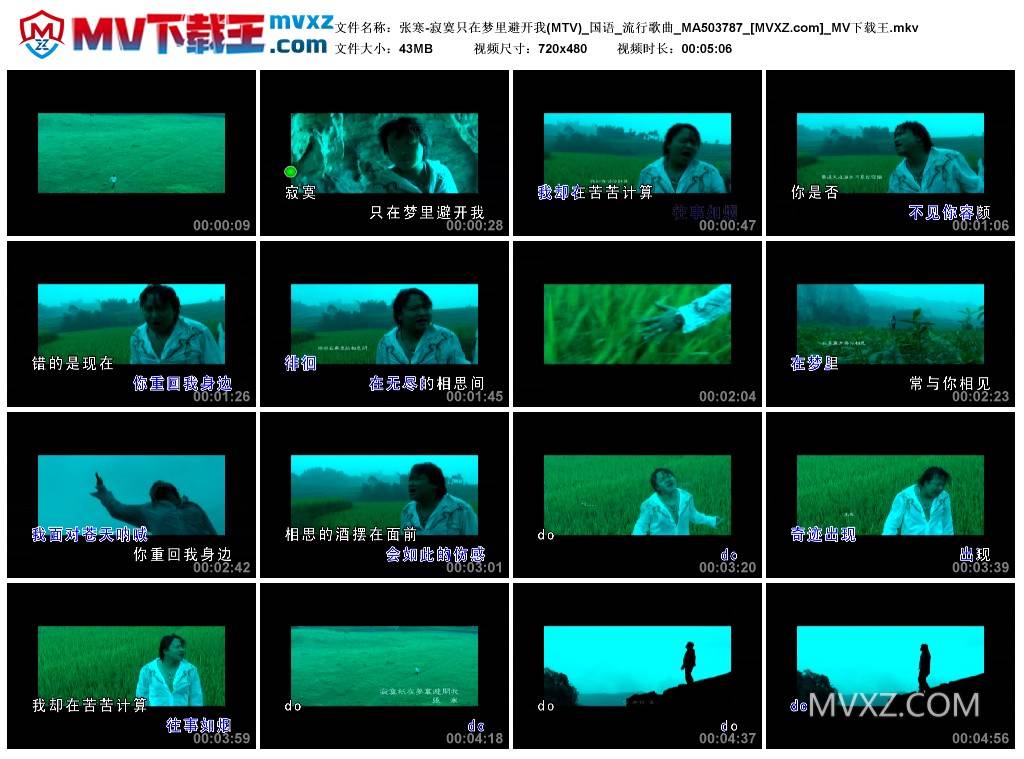 张寒-寂寞只在梦里避开我(MTV)_国语_流行歌曲_MA503787